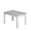 MESA COMEDOR EXTENSIBLE 90X140-190CM CEMENTO/ BLANCO ARTIK 