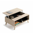 MESA CENTRO ELEVABLE 100X41X68 CM ROBLE/GRIS