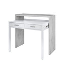MESA ESCRITORIO CON CONSOLA 99x88x36CM CEMENTO Y BLANCO ARTIK