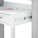 MESA ESCRITORIO CON CONSOLA 99x88x36CM CEMENTO Y BLANCO ARTIK