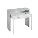 MESA ESCRITORIO CON CONSOLA 99x88x36CM CEMENTO Y BLANCO ARTIK