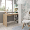 MESA DE ESCRITORIO CON ARMARIO 120x144x50CM BLANCO ARTIK/ROBLE