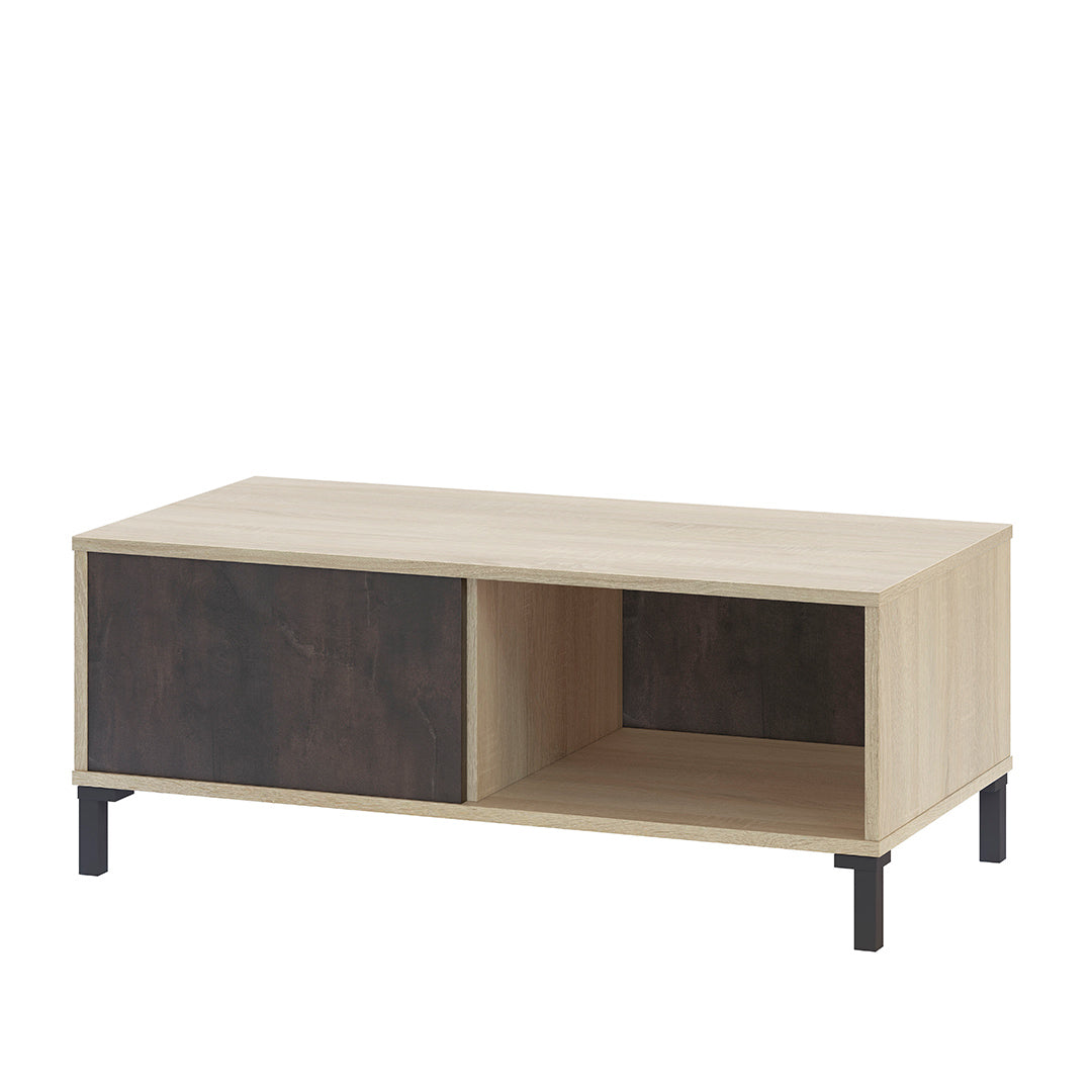 MESA DE CENTRO URBAN PLUS 100X40X50 CM ROBLE CANADIAN/OXIDO