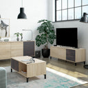 MESA DE CENTRO URBAN PLUS 100X40X50 CM ROBLE CANADIAN/OXIDO
