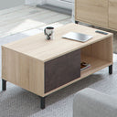 TAVOLINO URBAN PLUS 100X40X50 CM ROVERE CANADESE/OSSIDO