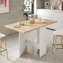 MESA AUXILIAR CON ALAS ABATIBLES FLY 78X31X77 CM ROBLE CANADIAN / BLANCO ARTIK