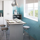 MESA CONSOLA DESPLEGABLE TABOLO 77X120X35 CM BLANCO ARTIK / CEMENTO