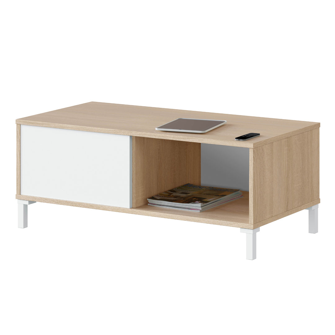 MESA DE CENTRO AUXILIAR URBAN PLUS 40X100X50 CM ROBLE CANADIAN / BLANCO ARTIK