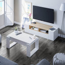 MESA DE CENTRO ELEVABLE ATTUALE 45X105X55 CM BLANCO ARTIK