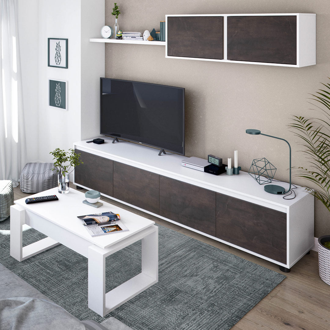 MESA DE CENTRO ELEVABLE ATTUALE 45X105X55 CM BLANCO ARTIK