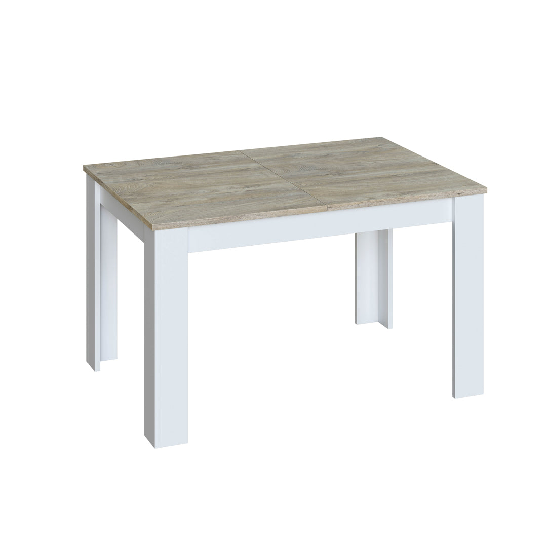 TAVOLO DA PRANZO ALLUNGABILE KENDRA 78X140X90 CM ROVERE ALASKA / BIANCO ARTIK