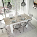 TAVOLO DA PRANZO ALLUNGABILE KENDRA 78X140X90 CM ROVERE ALASKA / BIANCO ARTIK