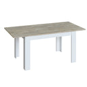 TAVOLO DA PRANZO ALLUNGABILE KENDRA 78X140X90 CM ROVERE ALASKA / BIANCO ARTIK