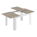 TAVOLO DA PRANZO ALLUNGABILE KENDRA 78X140X90 CM ROVERE ALASKA / BIANCO ARTIK
