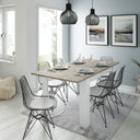 TAVOLO DA PRANZO ALLUNGABILE KENDRA 78X140X90 CM ROVERE ALASKA / BIANCO ARTIK