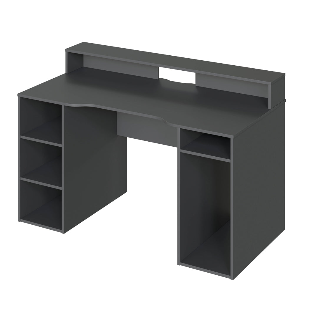MESA DE ORDENADOR GAMER 88X136X67 CM ANTRACITA