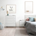 MESITA DE NOCHE 3 CAJONES 56X136X67 CM BLANCO ARTIK