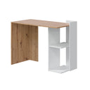 Mesa de escritorio reversible kenia 78x100x52 cm roble blanco artik
