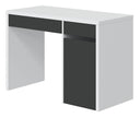 Mesa de escritorio reversible mia 75x108x50 cm antracita blanco artik