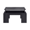 Mesa de centro com tampo elevatório, 43x100x50 cm, cinzento-claro