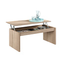 Mesa centro elevable 43x102x50 cm roble canadian