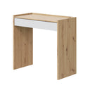 Mesa escritorio noa 77x81.5x40 cm blanco artik y roble nodi