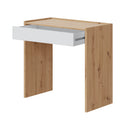 Mesa escritorio noa 77x81.5x40 cm blanco artik y roble nodi