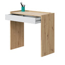 Mesa escritorio noa 77x81.5x40 cm blanco artik y roble nodi