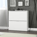 ARMARIO ZAPATERO 2 PUERTAS 75X76X22 CM BLANCO