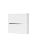 ARMARIO ZAPATERO 2 PUERTAS 75X76X22 CM BLANCO