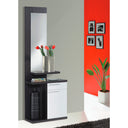MUEBLE RECIBIDOR SUELO 61X186X29CM GRIS CENIZA/ BLANCO BRILLO