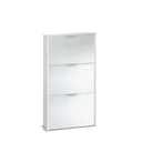 ARMARIO ZAPATERO 3 PUERTAS 60X113X22 CM BLANCO BRILLO