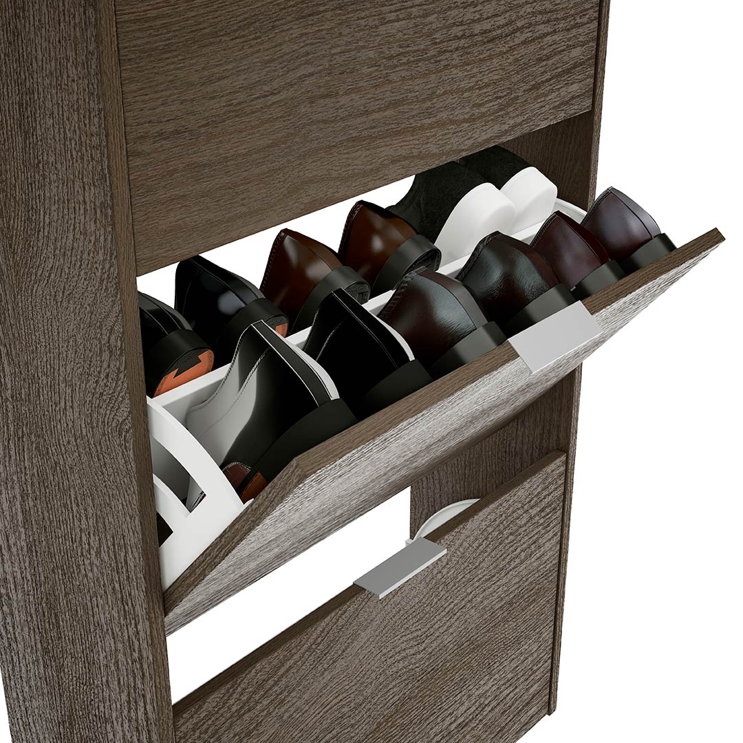 ARMARIO ZAPATERO 3 PUERTAS 60X113X22 CM TOSCANA