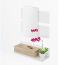MUEBLE RECIBIDOR ESPEJO Y CAJON 75X20X29 CM BLANCO ARTIK/ROBLE