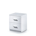 MESITA NOCHE 2 CAJONES 38X45X33 CM BLANCO BRILLO