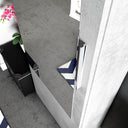 ARMARIO ZAPATERO SUELO CON ESPEJO 50x180x22CM CEMENTO