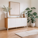 Aparador Urban Plus com 2 portas, 74x154x41 cm, carvalho canadiano / branco Artik