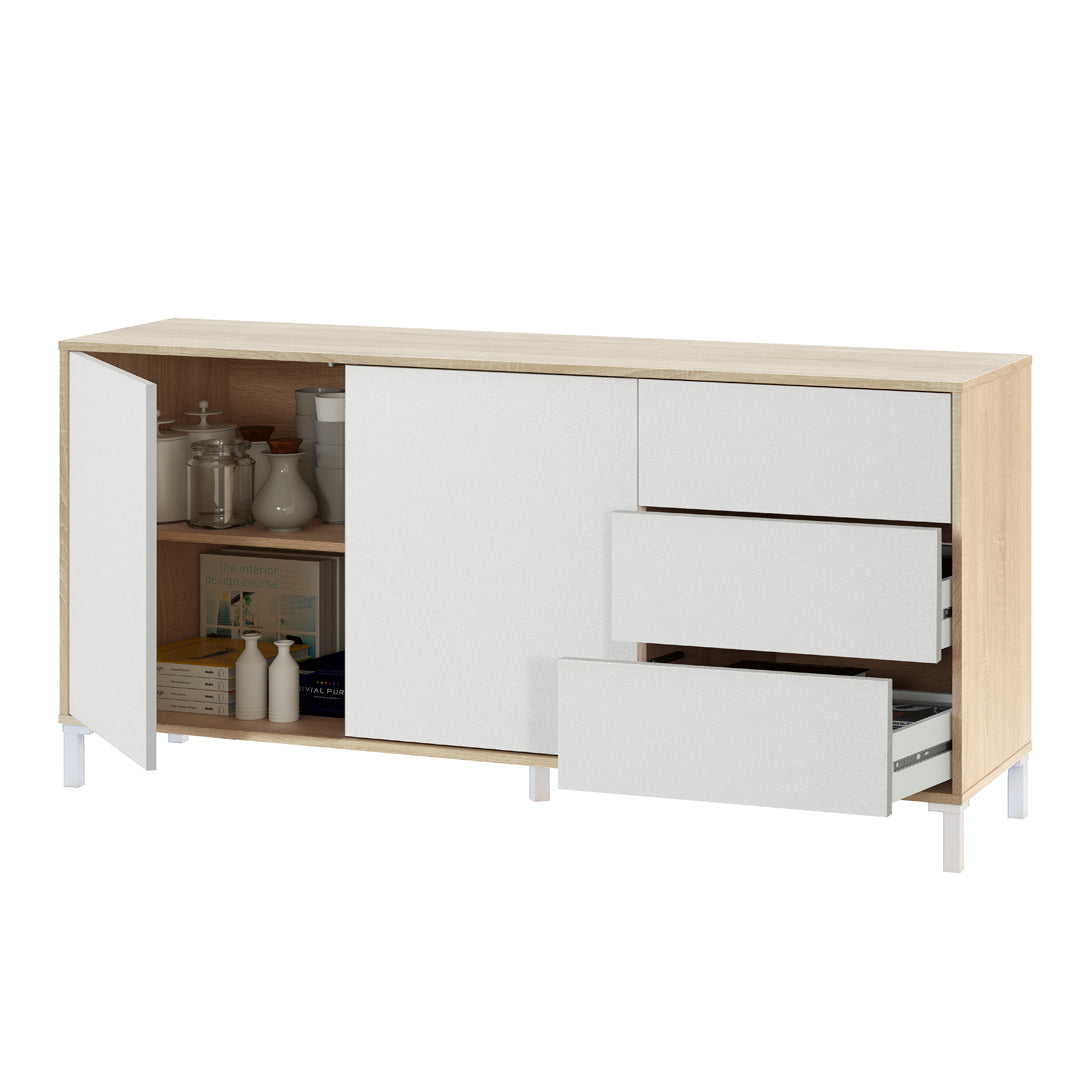 APARADOR URBAN PLUS 2 PUERTAS 74X154X41 CM ROBLE CANADIAN / BLANCO ARTIK
