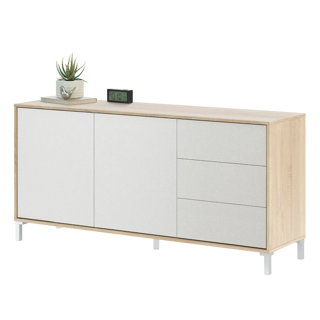 APARADOR URBAN PLUS 2 PUERTAS 74X154X41 CM ROBLE CANADIAN / BLANCO ARTIK