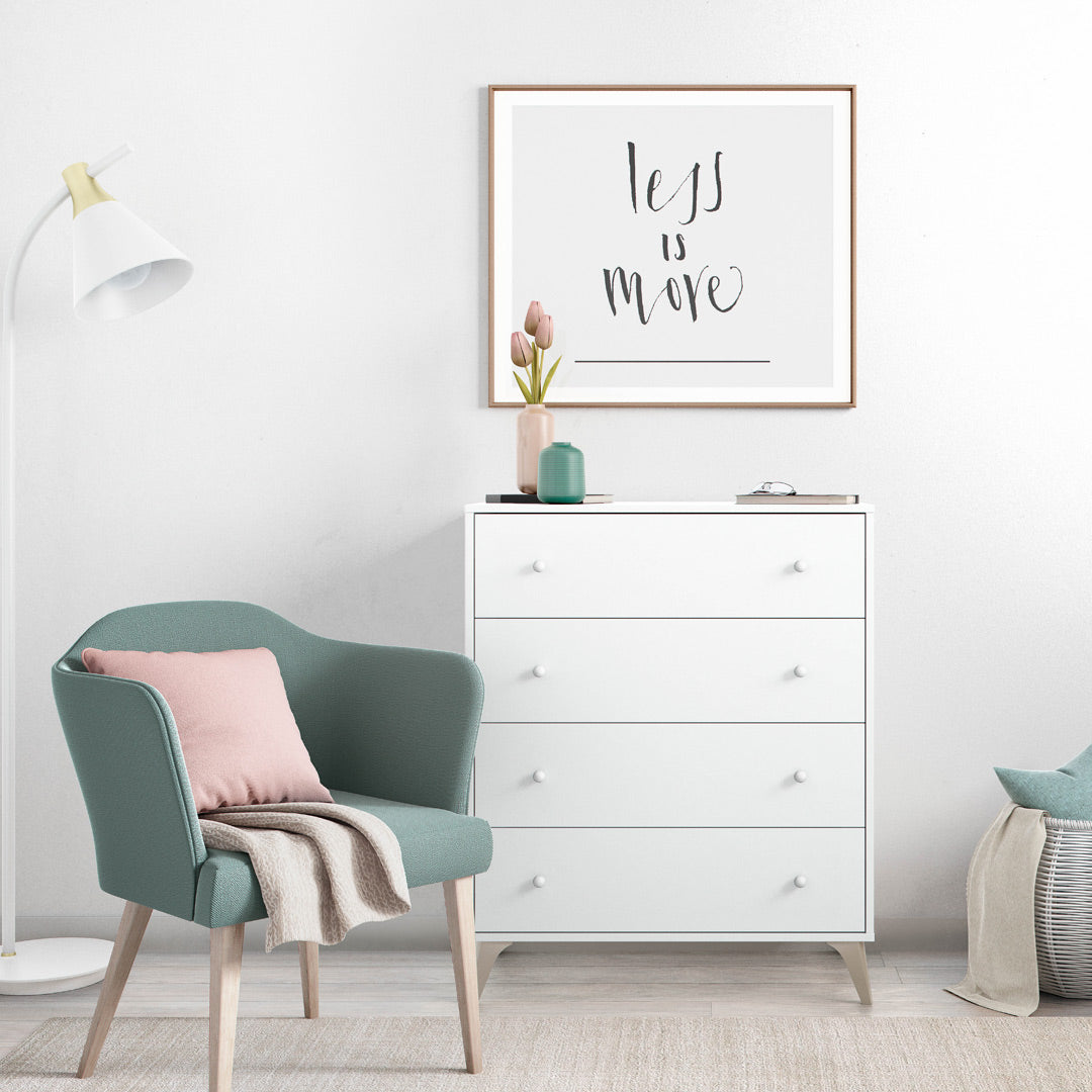 COMODA 4 CAJONES 95X77X40 CM BLANCO ARTIK