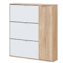 ZAPATERO 4 PUERTAS 115X106X22 CM ROBLE CANADIAN / BLANCO