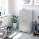 ZAPATERO STAR 6 BALDAS 103X55X36 CM BLANCO / CEMENTO