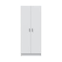 Broom cupboard with 2 doors, 73x180x37 cm, white 