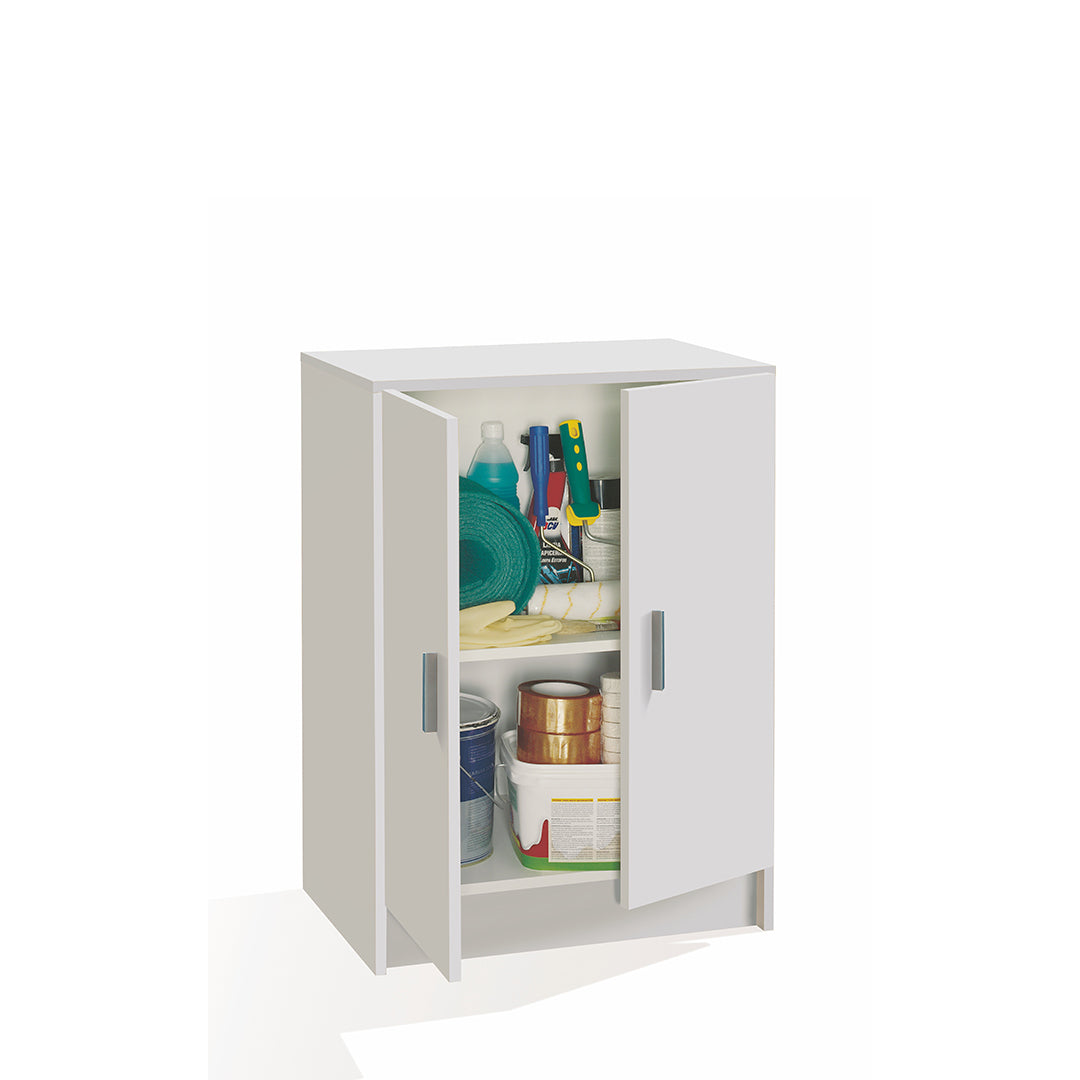 ARMARIO ZAPATERO 5 PUERTAS 38X45X33 CM BLANCO BRILLO