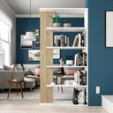 ESTANTERIA LORAS 90X180CM BLANCO ARTIK/ROBLE CANADIAN