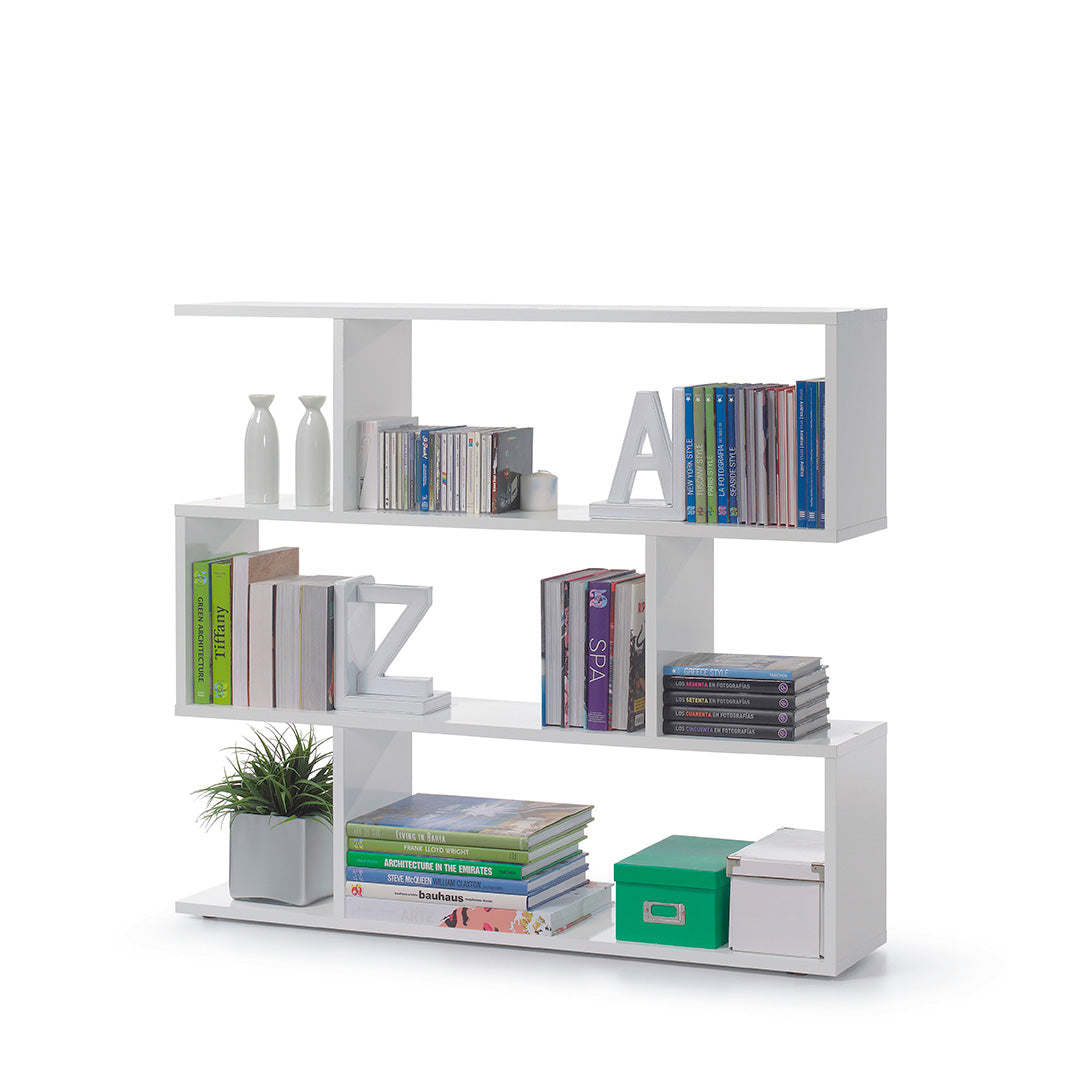 Scaffale basso 110x97x25 cm Bianco lucido