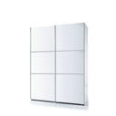 ARMARIO 2 PUERTAS CORREDORAS 150X200X63 CM BLANCO BRILLO