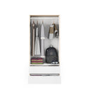 ARMARIO 2 PUERTAS Y 2 CAJONES 80X181X52 CM ROBLE CANADIAN/BLANCO ARTIK