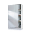 ARMARIO 2 PUERTAS CORREDERAS ANCHAS 120X210X50 CM BLANCO BRILLO