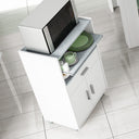 MUEBLE AUXILIAR COCINA CON CAJON Y PUERTAS 59X83X40 CM BLANCO/CEMENTO